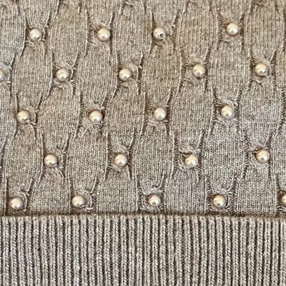 Pearl Winter Knit Beanie Hat Color Taupe main image 6